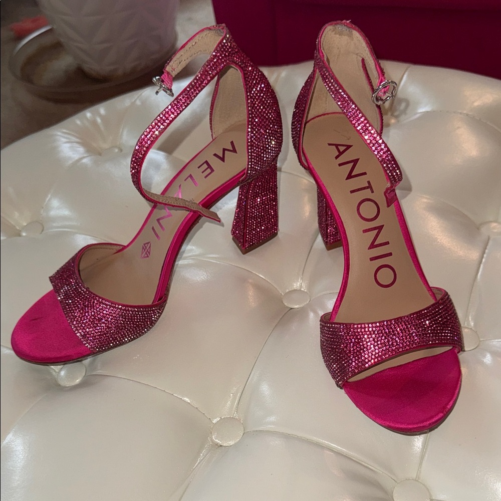 ANTONIO MELANI Pink Sparkle Heels